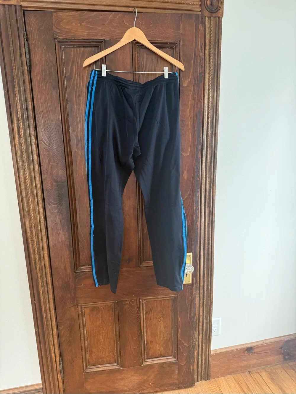 Adidas  Joggers with Bright Blue Side Stripes